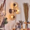 Koyoto globe light, wall light gold, black, 3-light sources