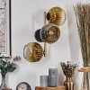Ripoll globe light, wall light gold, black, 3-light sources