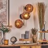 Ripoll globe light, wall light gold, black, 3-light sources