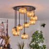 Koyoto ceiling light, globe light 57 cm Amber, 9-light sources