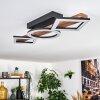 Tavon ceiling light LED Dark wood, black, 1-light source