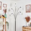 Bassagoda floor lamp chrome, black, 5-light sources