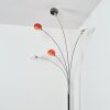 Nikkala floor lamp chrome, white, 5-light sources