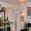 Nikkala floor lamp chrome, white, 3-light sources