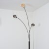 Nikkala floor lamp chrome, black, 3-light sources