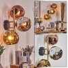 Ripoll globe light, wall light gold, black, 3-light sources