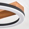 Tavon ceiling light LED Dark wood, black, 1-light source