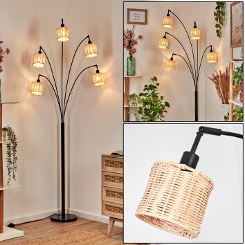 Cavaca floor lamp black, 5-light sources