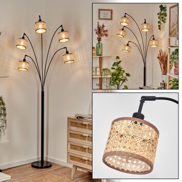 Barcos floor lamp black, 5-light sources