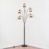 Chellas floor lamp chrome, black, 5-light sources