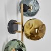 Ripoll globe light, wall light gold, black, 3-light sources