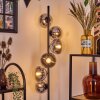 Gastor floor lamp chrome, clear, Smoke-coloured, 6-light sources