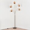 Granja floor lamp matt nickel, black, 5-light sources