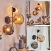 Ripoll globe light, wall light gold, black, 3-light sources