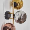Ripoll globe light, wall light gold, black, 3-light sources