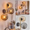 Ripoll globe light, wall light gold, black, 3-light sources