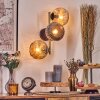 Ripoll globe light, wall light gold, black, 3-light sources