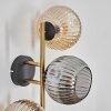 Ripoll globe light, wall light gold, black, 3-light sources