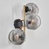 Ripoll globe light, wall light gold, black, 3-light sources