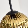 Koyoto ceiling light, globe light 57 cm blue, gold, green, 9-light sources