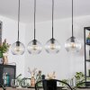 Koyoto hanging light, globe light, pendant light clear, 4-light sources