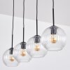 Koyoto hanging light, globe light, pendant light clear, 4-light sources
