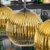Koyoto hanging light, globe light, pendant light gold, clear, 4-light sources