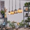 Ripoll hanging light, globe light, pendant light Amber, clear, Smoke-coloured, 4-light sources