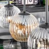 Ripoll hanging light, globe light, pendant light Amber, clear, Smoke-coloured, 4-light sources