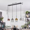 Ripoll hanging light, globe light, pendant light gold, clear, coppery, Smoke-coloured, 4-light sources