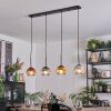 Ripoll hanging light, globe light, pendant light gold, clear, coppery, Smoke-coloured, 4-light sources