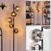 Ripoll floor lamp chrome, clear, Smoke-coloured, 5-light sources
