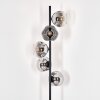 Ripoll floor lamp chrome, clear, Smoke-coloured, 5-light sources
