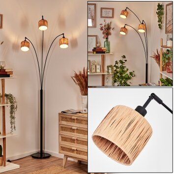 Granja floor lamp black, 3-light sources