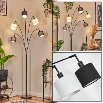 Bassagoda floor lamp black, 5-light sources
