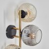 Ripoll globe light, wall light gold, black, 3-light sources