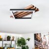 Ellekilde ceiling light LED brown, Wood like finish, black, 1-light source