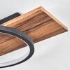 Pompu ceiling light LED brown, Wood like finish, black, 1-light source