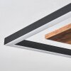 Pompu ceiling light LED brown, Wood like finish, black, 1-light source