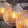 Koyoto hanging light, globe light, pendant light Amber, clear, 4-light sources