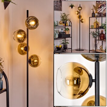 Koyoto floor lamp gold, clear, 4-light sources