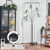 Yaak floor lamp black, 5-light sources