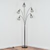 Yaak floor lamp chrome, black, 5-light sources