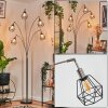 Yaak floor lamp matt nickel, black, 5-light sources