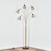 Yaak floor lamp brass, black, 5-light sources