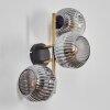 Ripoll globe light, wall light gold, black, 3-light sources
