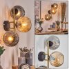 Ripoll globe light, wall light gold, black, 3-light sources
