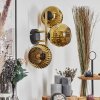 Ripoll globe light, wall light gold, black, 3-light sources