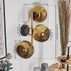 Ripoll globe light, wall light gold, black, 3-light sources