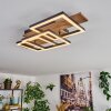 Narangera ceiling light LED brown, Wood like finish, black, 1-light source